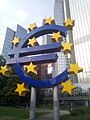 Euro ženklas prie Europos centrinio banko