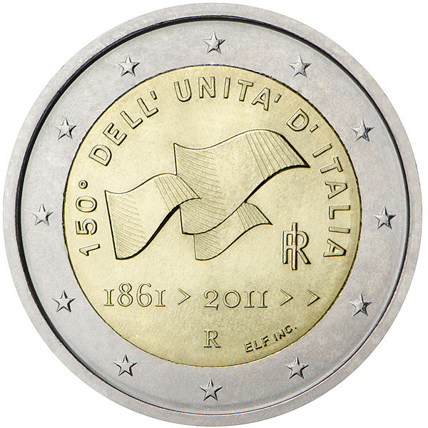 Vaizdas:€2 commemorative coin Italy 2011.jpg