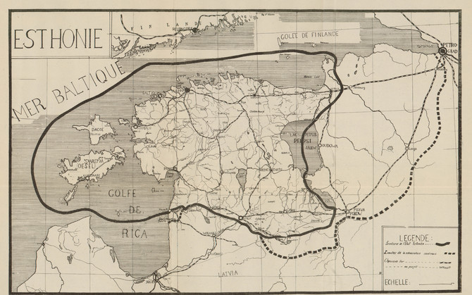 Attēls:Igaunija un igauņu minoritātes izplatība. Parīzes miera konferencē iesniegtā karte 1919. aprīlis.jpg