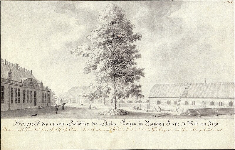 Attēls:Kolcenes muižas pagalms Broce 1794.jpg