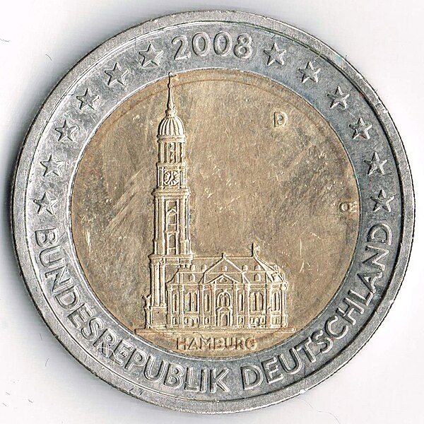 Attēls:2 Euro Gedenkmünze 2008 Deutschland.jpg