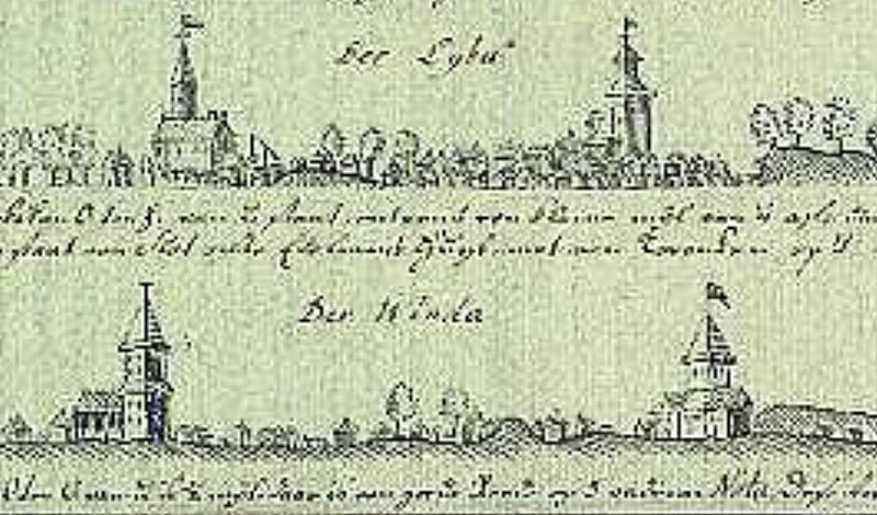 Attēls:Skats no jūras uz Liepājas un Ventspils pilsētu torņiem no Broces kolekcijas.jpg
