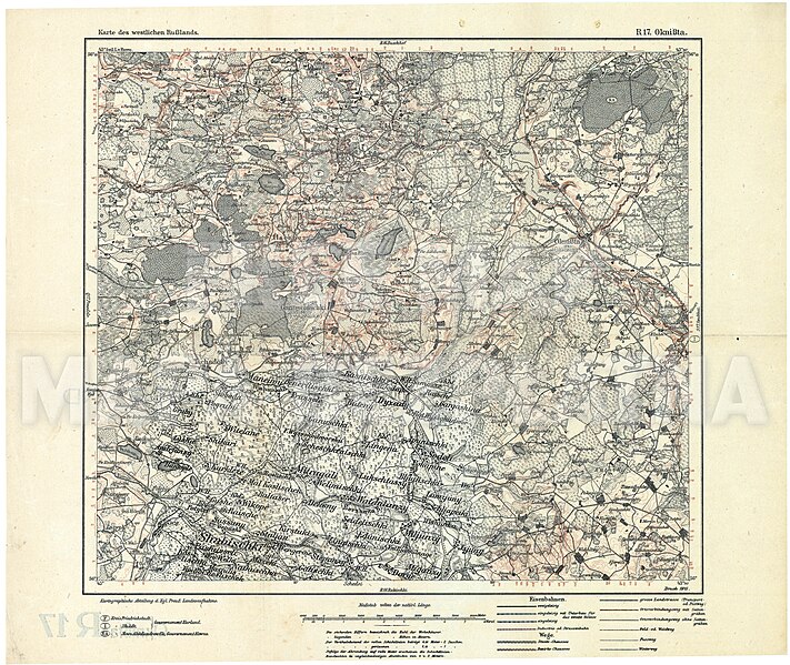 Attēls:Aknīstes apkārtnes karte R17 Oknissta 1919.jpg