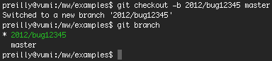 File:Git checkout -b 2012-bug12345 master.png