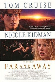 Poster tayangan pawagam filem Far and Away