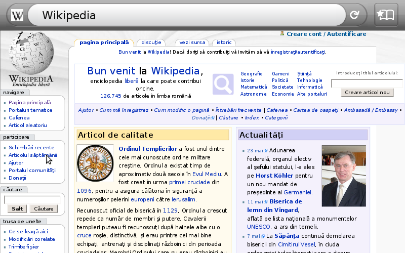 Fișier:Mozilla Fennec 1.0b1 in Ubuntu.png