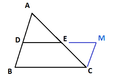 Fișier:Linia mediana a unui triunghi.png
