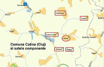Comuna Cătina și satele componente