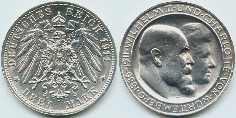 Файл:3 марки 1911 Вюртемберг.JPG