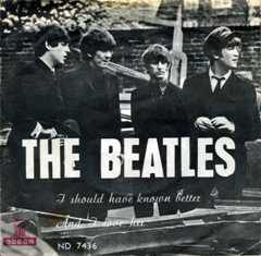 Обложка сингла The Beatles «I Should Have Known Better» (1964)