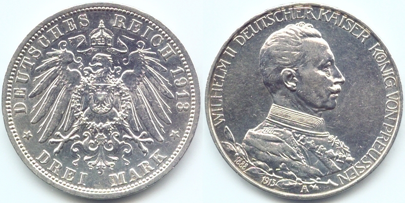 Файл:3 марки 1913 Пруссия 25 лет правления.JPG