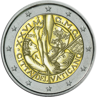Файл:€2 Commemorative coin Vatican 2011.jpg