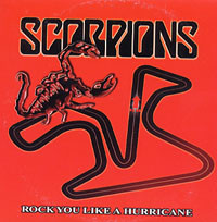 Обложка сингла Scorpions «Rock You Like a Hurricane» ()