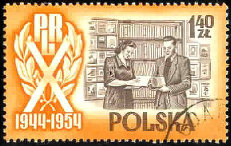 Файл:Polska-10yearsofPRP-library-1954.jpg