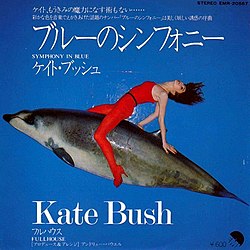 Обложка сингла Кейт Буш «Symphony in Blue» (1979)