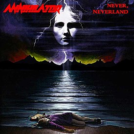 Обложка альбома Annihilator «Never, Neverland» (1990)