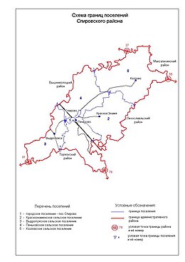 Спировский муниципальный округ на карте