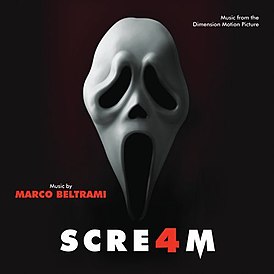 Обложка альбома Марко Белтрами «Scream 4: Music From The Dimension Motion Picture» (2011)