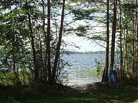 Вид на озеро летом 2009 года