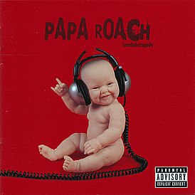 Обложка альбома Papa Roach «Lovehatetragedy» (2002)