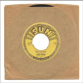 Обложка сингла Элвиса Пресли «That’s All Right» (1954)