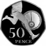 2004 four-minute-mile Commemorative 50p coin