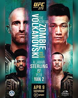 Постер UFC 273: Волкановски - Корейский Зомби