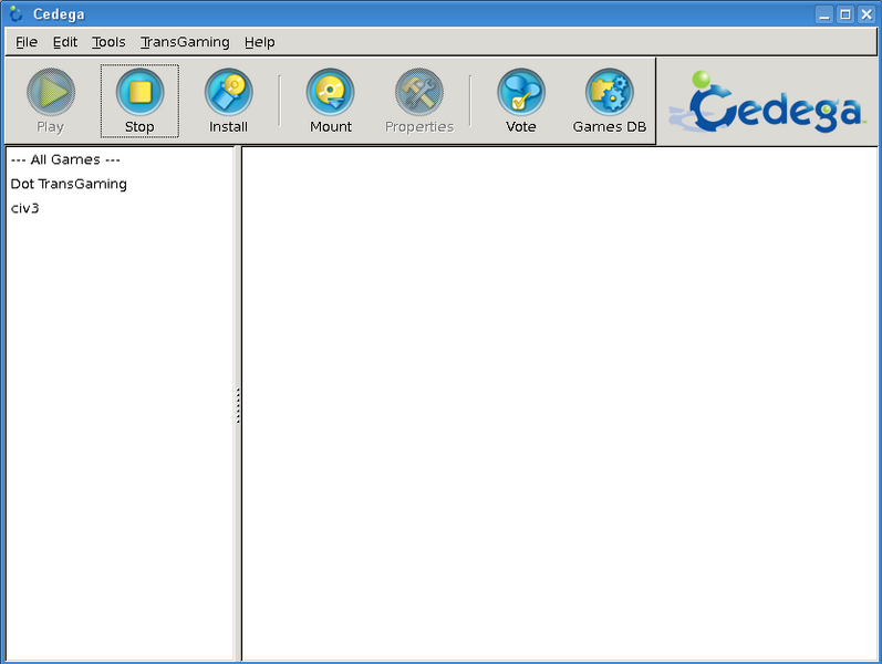 Файл:Cedega interface.png