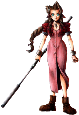 Концепт-арт Айрис Гейнсборо для игры Final Fantasy VII. Художник — Тэцуя Номура.