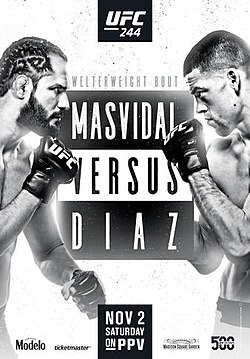 Постер UFC 244: Масвидал против Диаса.