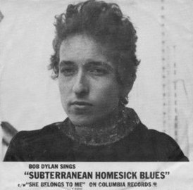 Обложка сингла Боба Дилана «Subterranean Homesick Blues» (1965)