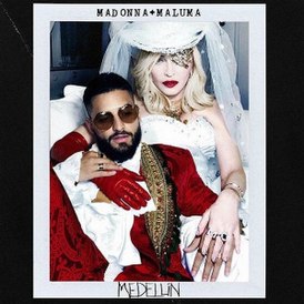 Обложка сингла Мадонны и Малумы «Medellín» (2019)