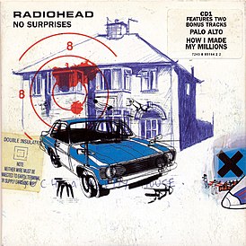 Обложка сингла Radiohead «No Surprises» (1998)