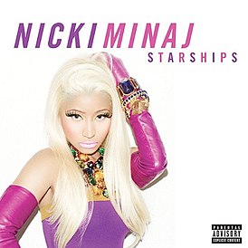 Обложка сингла Ники Минаж «Starships» (2012)