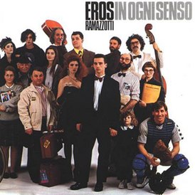 Обложка альбома Эроса Рамаццотти «In ogni senso» (1990)