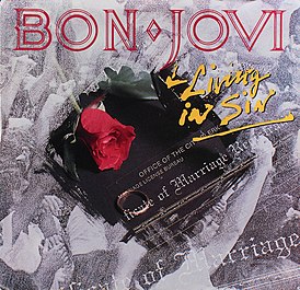 Обложка сингла Bon Jovi «Living in Sin» (1989)