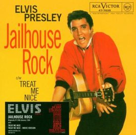 Обложка сингла Элвиса Пресли «Jailhouse Rock» (1957)