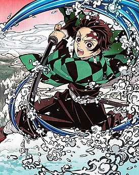 Обложка первого сборника сезона на Blu-ray с изображением протагониста Тандзиро Камадо
