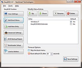 Скриншот программы EasyBCD