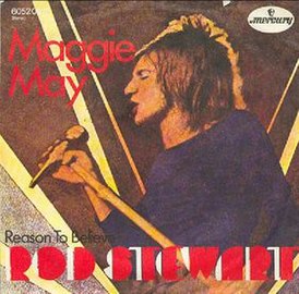 Обложка сингла Рода Стюарта «Maggie May» (1971)