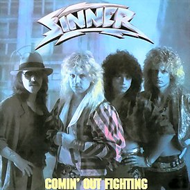 Обложка альбома Sinner «Comin’ Out Fighting» (1986)