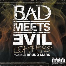 Обложка сингла Bad Meets Evil при уч. Бруно Марса «Lighters» ()