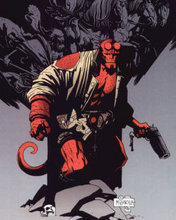 Хеллбой, автор — Майк Миньола. Изображение из «The Wolves of Saint August», вышедшего в сборнике Hellboy: The Chained Coffin and Others