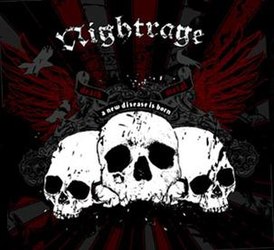 Обложка альбома Nightrage «A New Disease Is Born» (2007)