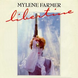 Обложка сингла Милен Фармер «Libertine» (1986)