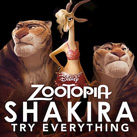 Обложка сингла Шакиры «Try Everything» (2016)