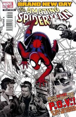 Обложка комикса The Amazing Spider-Man #564 (июль 2008)