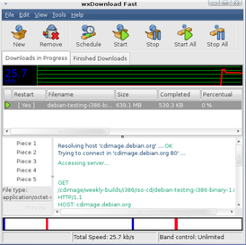 Скриншот программы wxDownload Fast