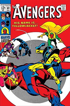 Первое появление Хэнка Пима в образе Жёлтого шершня на обложке The Avengers № 59