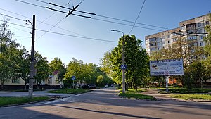 вид со стороны перекрёстка улиц Доценко и Космонавтов